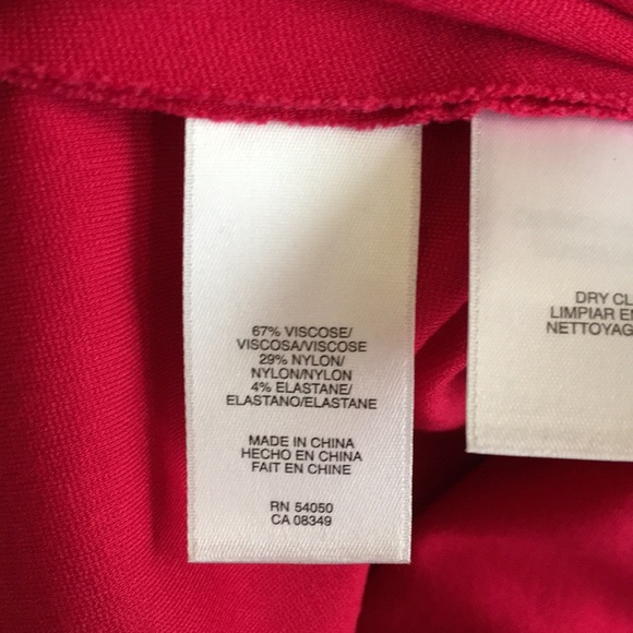 C& T COSTELLO TAGLIAPIETRA NWOT RED ASYMMETRIC SIDE RUCHED DRESS GORGEOUS ON - Picture 5 of 6